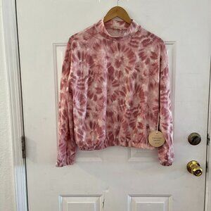 Meraki Woman's' Pink/White Tie-Dye Lounge Wear Set Sz XL